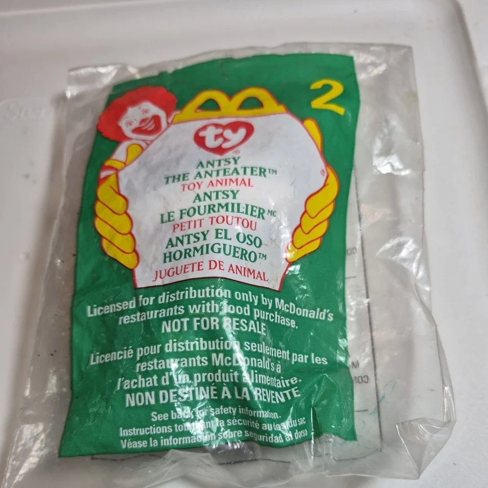 TY Beanie Baby McDonalds Antsy the Anteater 1999 #2 Sealed